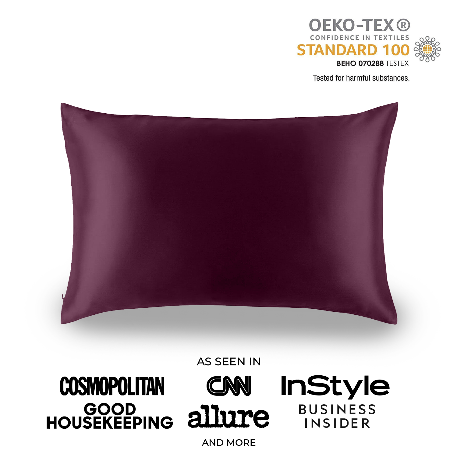 Natural Mulberry Silk Pillowcase (19 Momme) - MYK Silk #color_burgundy