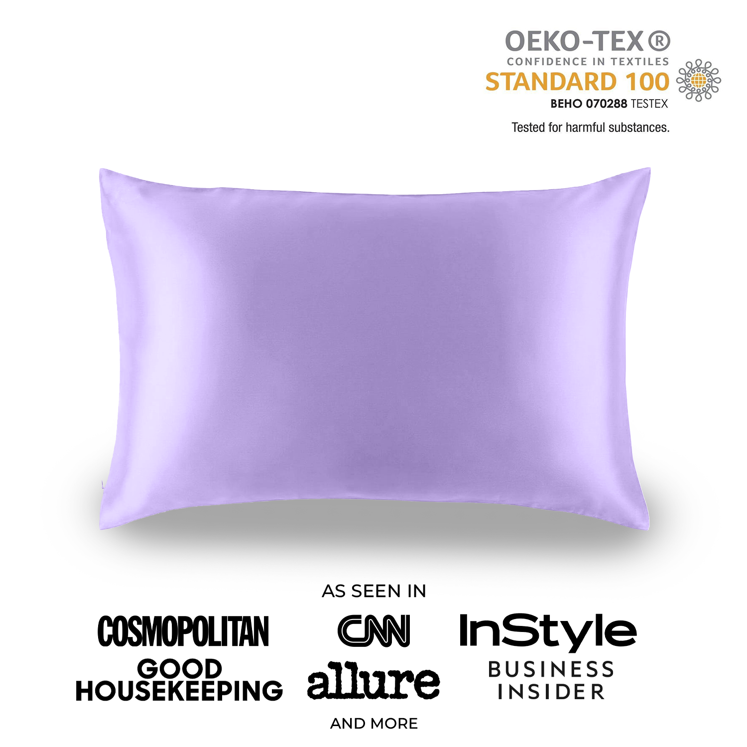 Natural Mulberry Silk Pillowcase (19 Momme) - MYK Silk #color_lavender