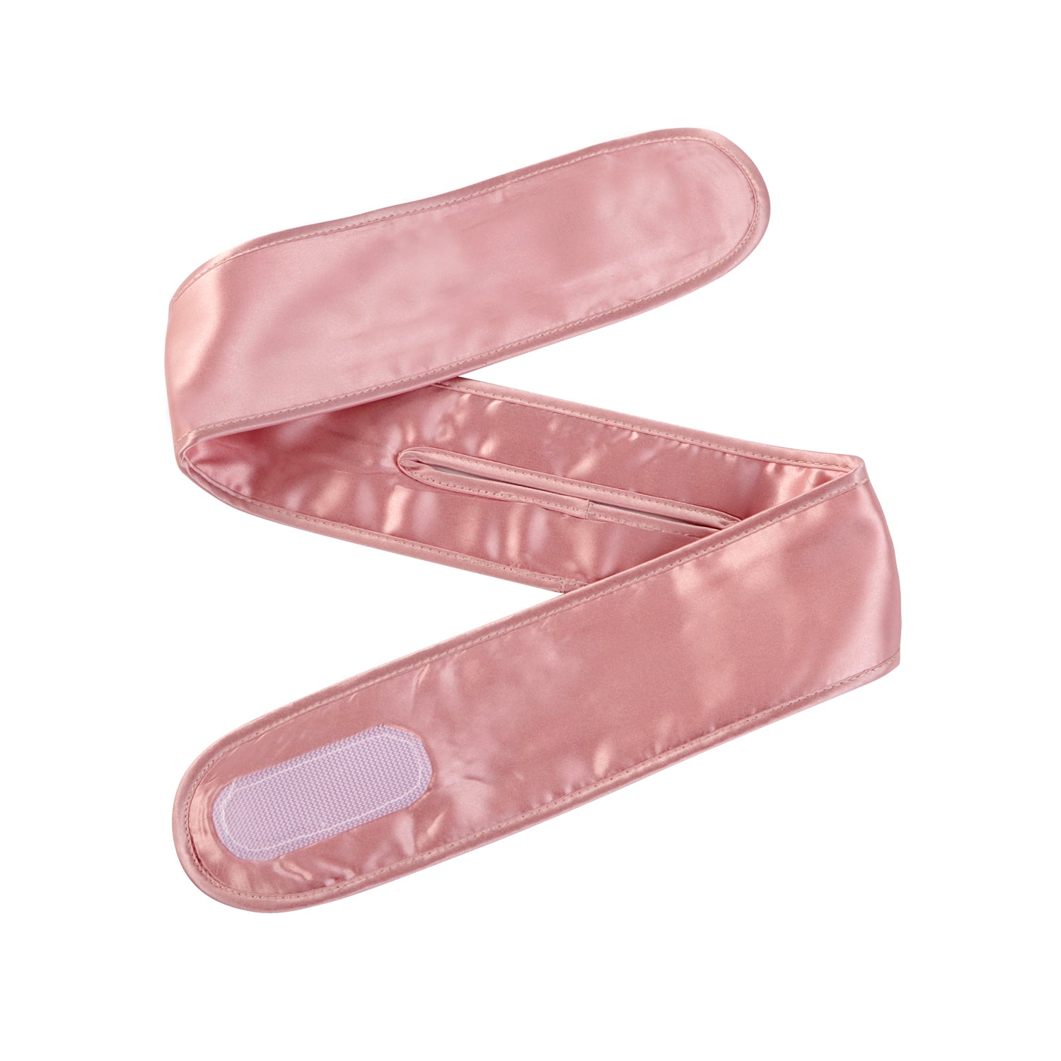 Silk Padded Spa Headband with Velcro - MYK Silk #color_pink