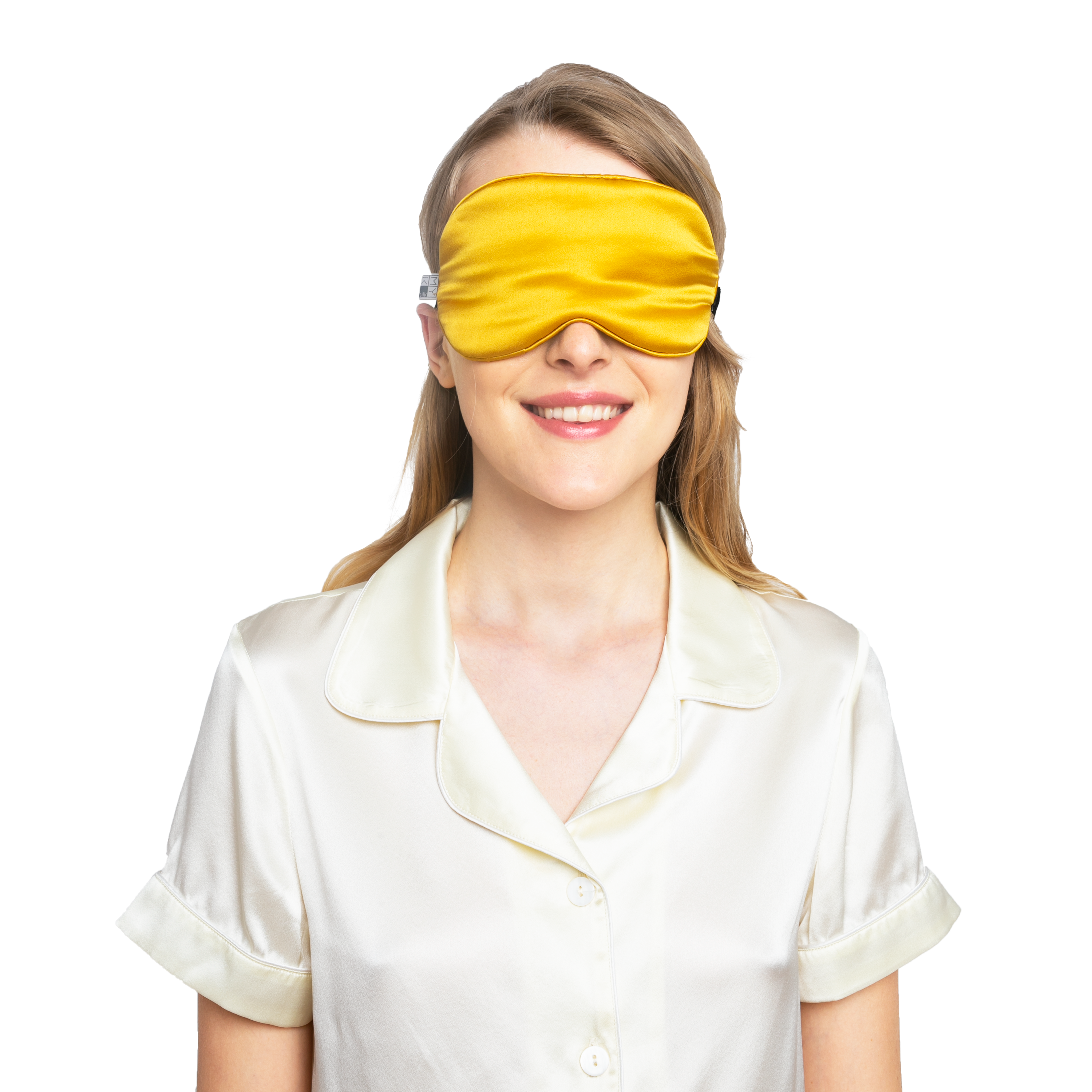 Beauty Silk Eye Mask with Velvet Band - MYK Silk #color_gold