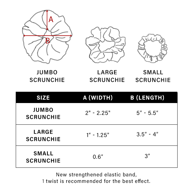 Scrunchies Grandes de Seda (Caja de 3)