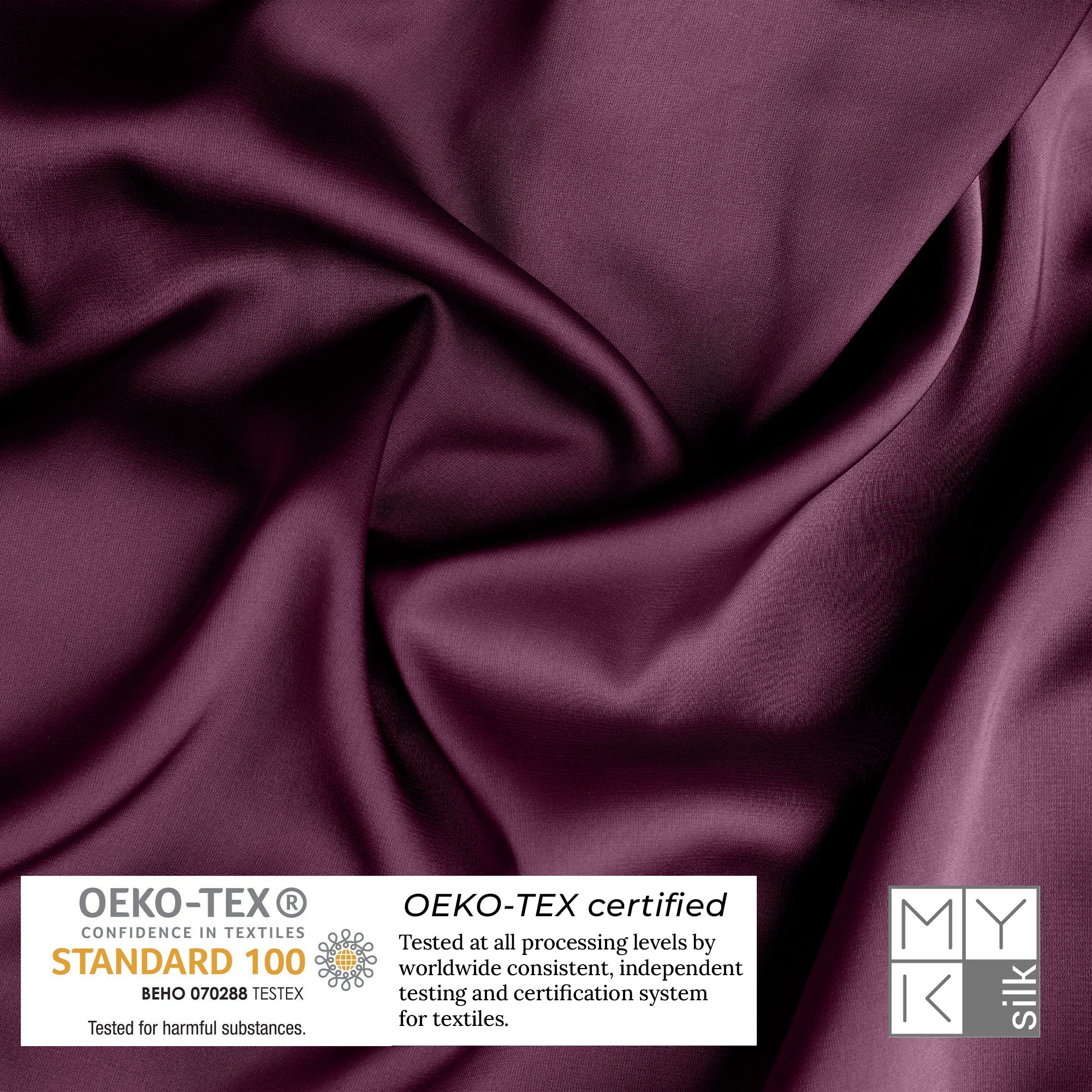 Products Luxury Mulberry Silk Pillowcase (25 momme) - MYK Silk #color_burgundy