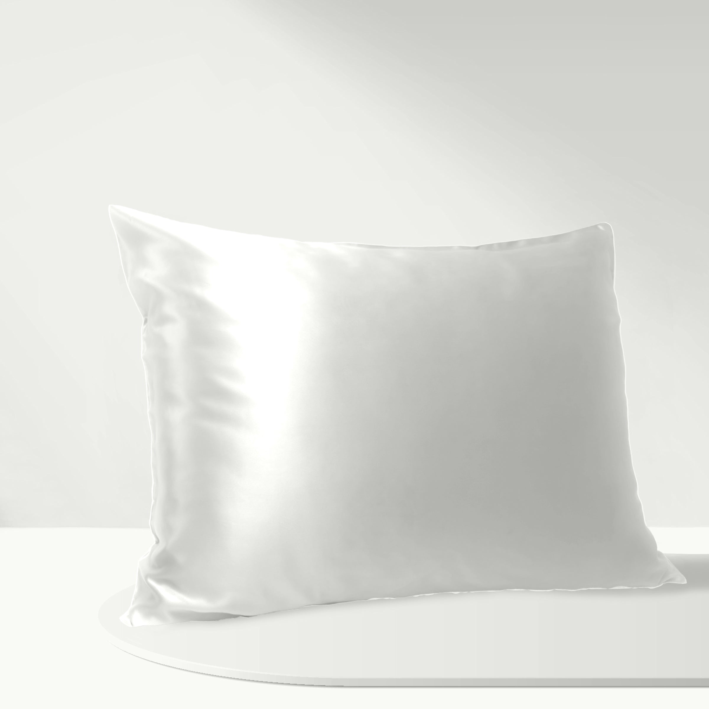 Products Luxury Mulberry Silk Pillowcase with Cotton Underside (25 momme) - MYK Silk #color_ivory white