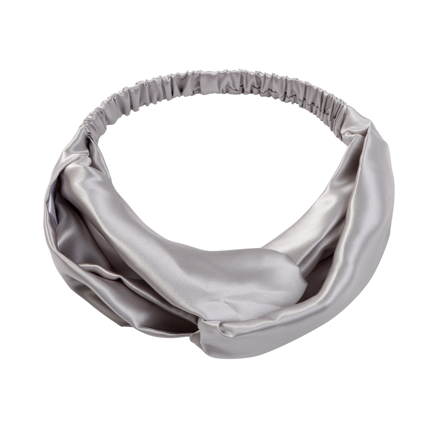 Twisted Silk Headband with Elastic Band #color_french grey