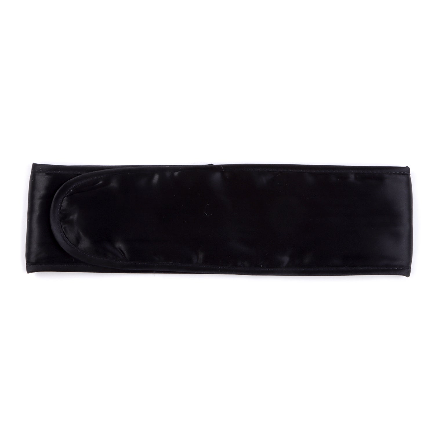 Silk Padded Spa Headband with Velcro - MYK Silk #color_black