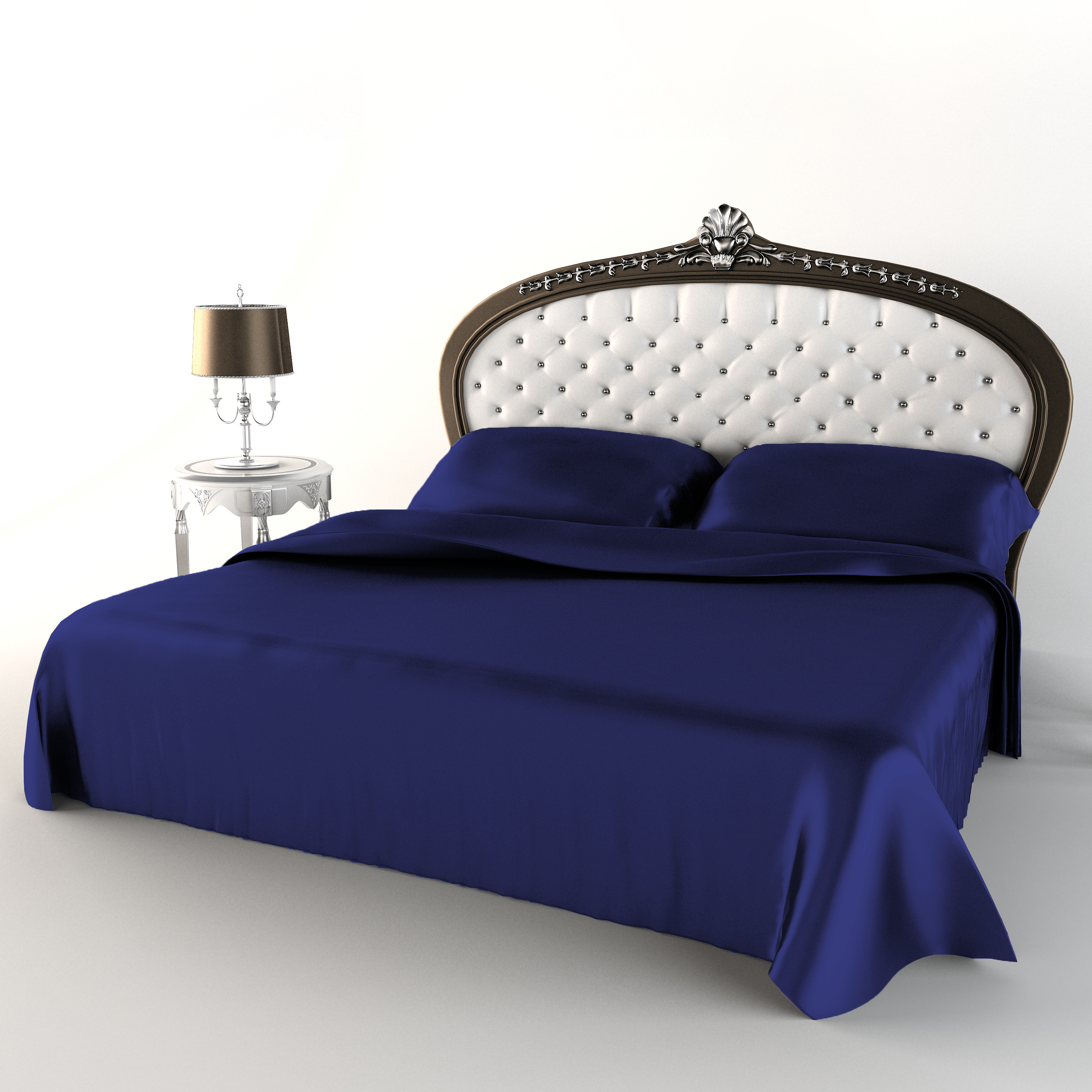 Silk Seamless Flat Sheet #color_navy blue