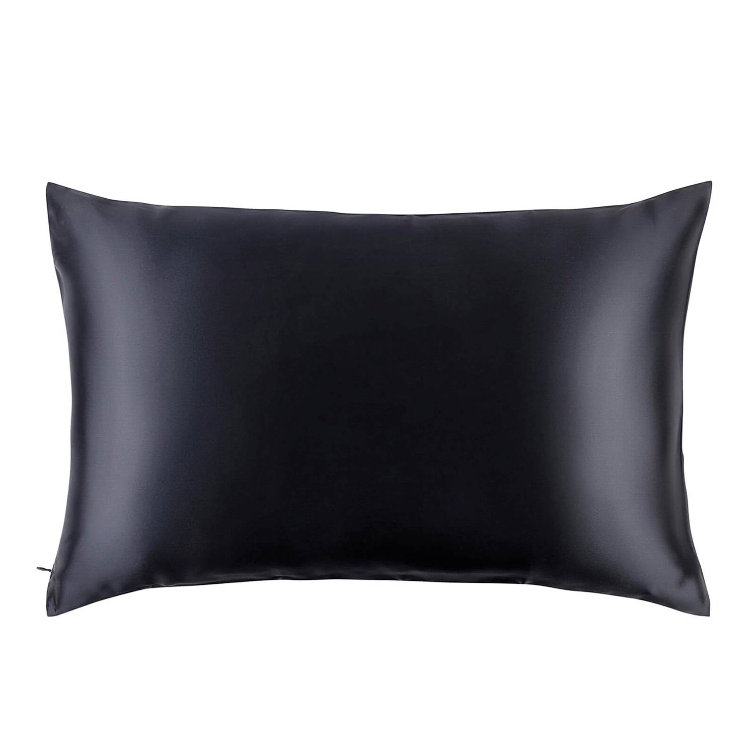 Natural Mulberry Silk Pillowcase with Cotton Underside (19 Momme) - MYK Silk #color_black