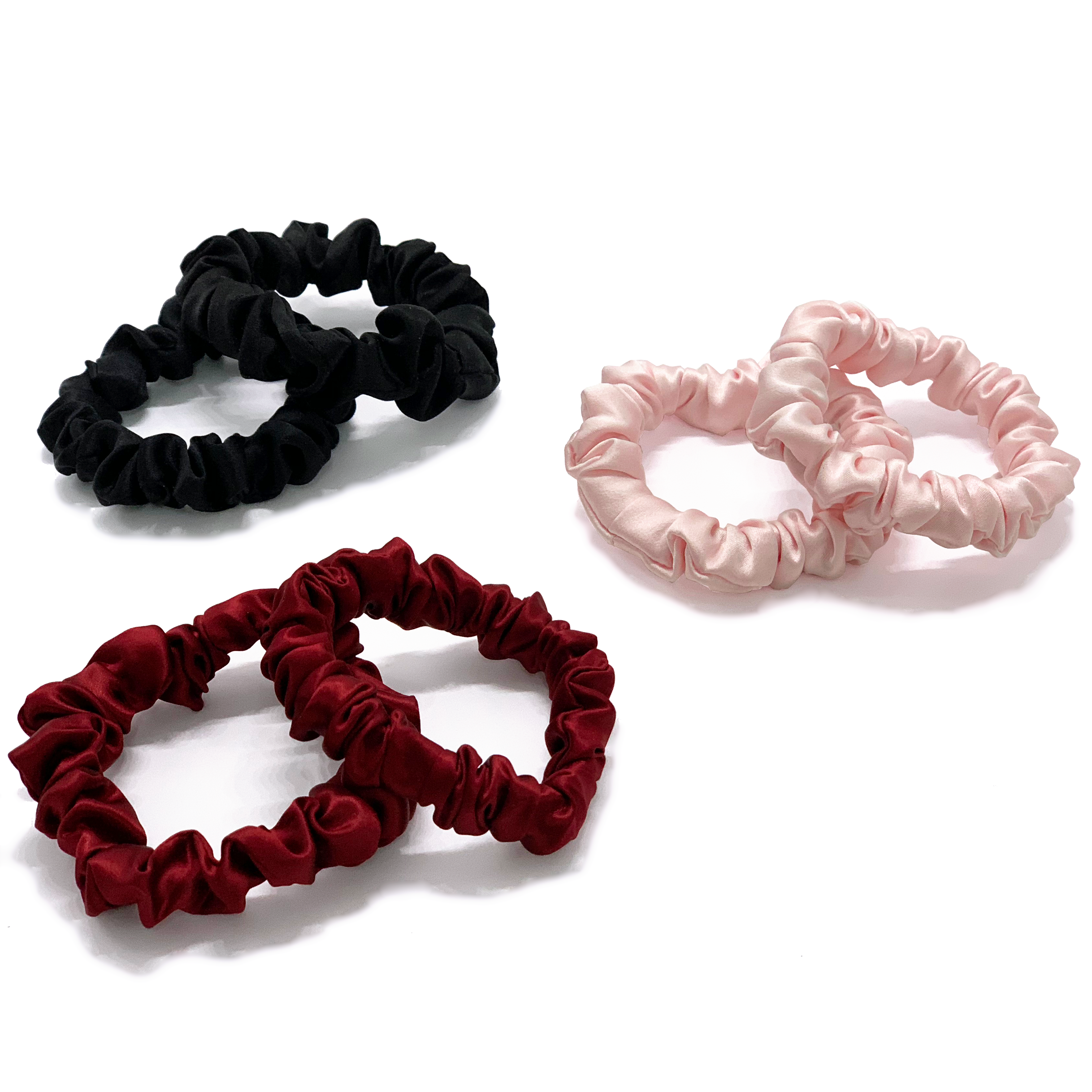 Small Silk Scrunchies (Pack of 6) - MYK Silk #color_classic pack