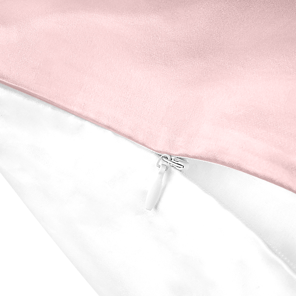 Natural Mulberry Silk Pillowcase with Cotton Underside (19 Momme), Toddler/Travel Size - MYK Silk #color_pink