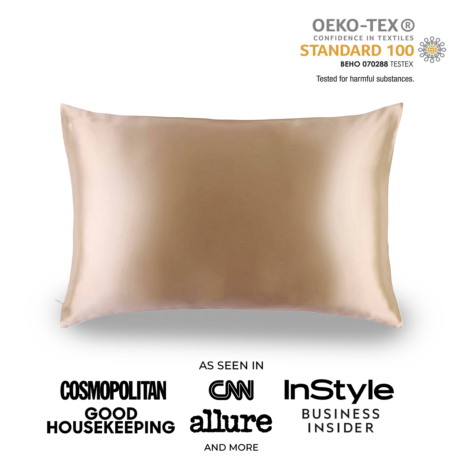Natural Mulberry Silk Pillowcase (19 Momme) - MYK Silk #color_beige
