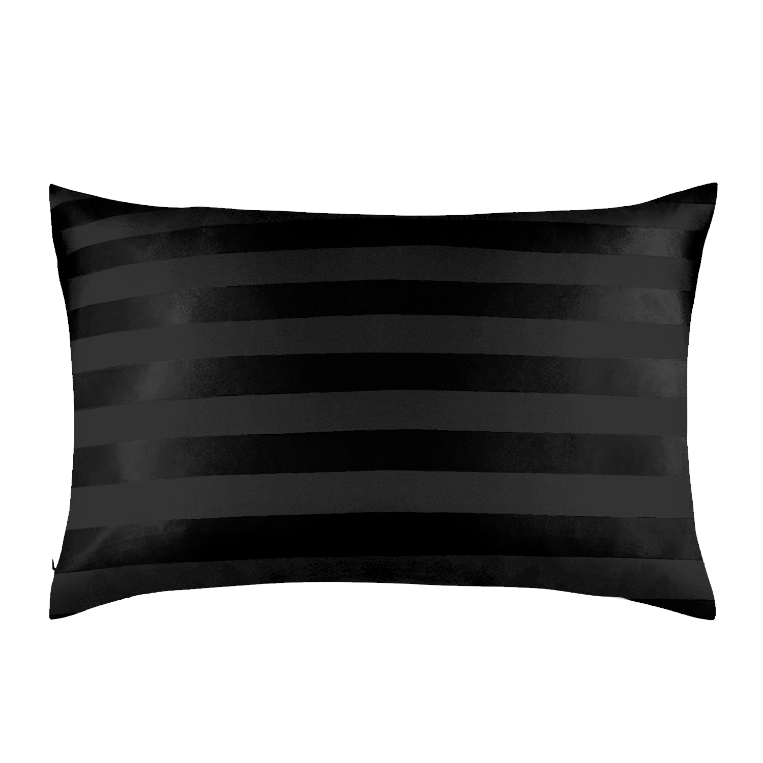 Natural Mulberry Silk Pillowcase (19 Momme) - MYK Silk #color_jet black stripes