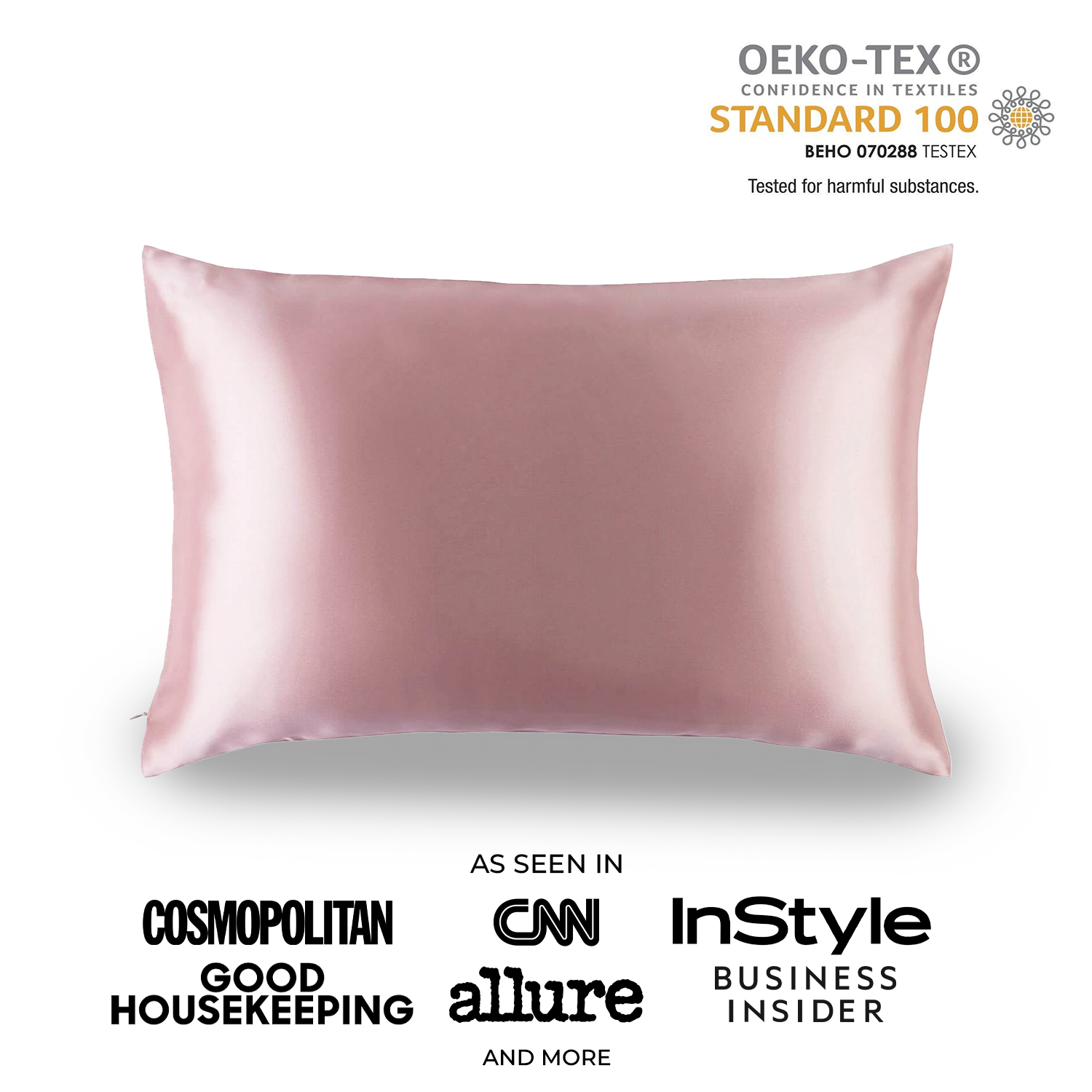 Natural Mulberry Silk Pillowcase (19 Momme) - MYK Silk #color_pink