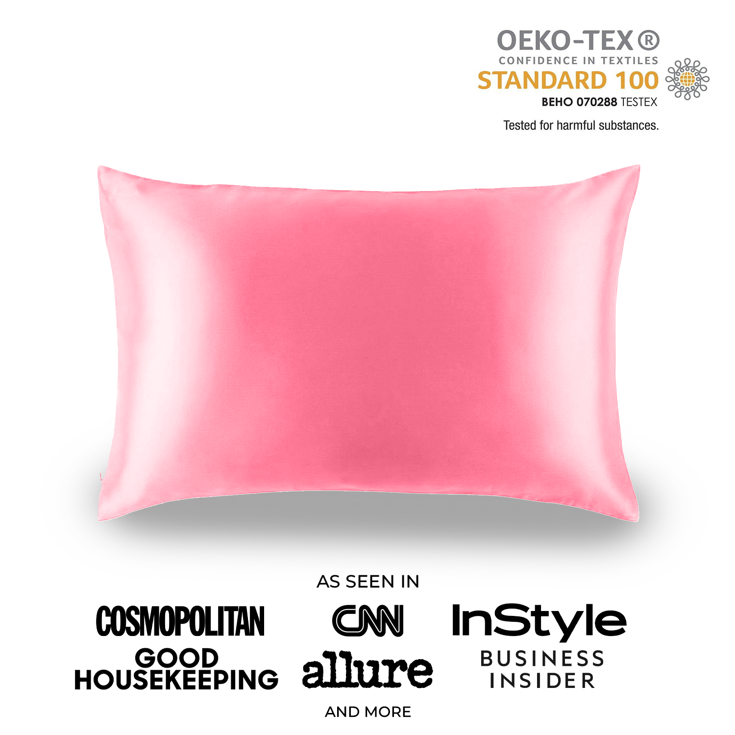 Natural Mulberry Silk Pillowcase (19 Momme) - MYK Silk #color_rose pink