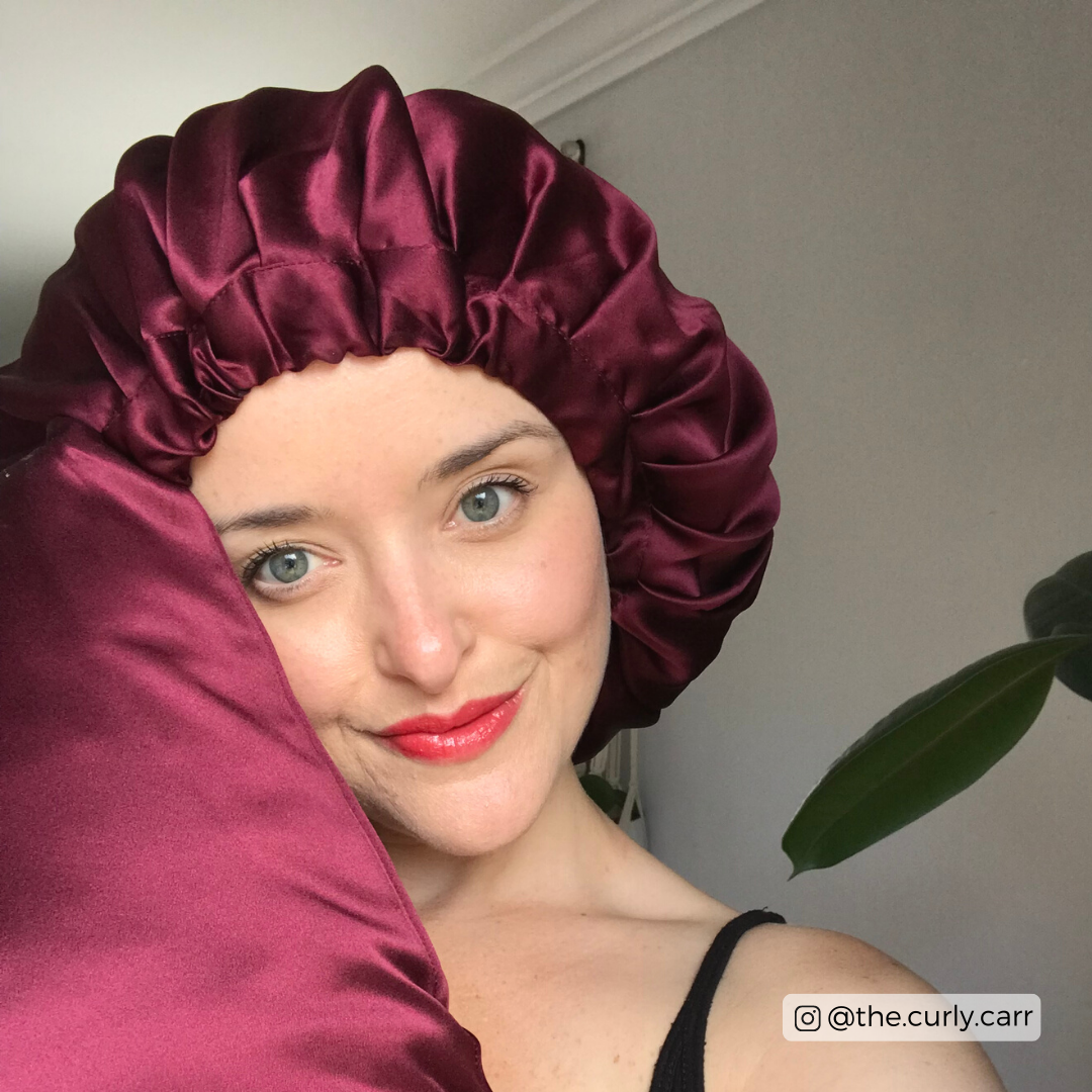 Organic Silk Hair Bonnet | Clementine Sleepwear Sky Blue