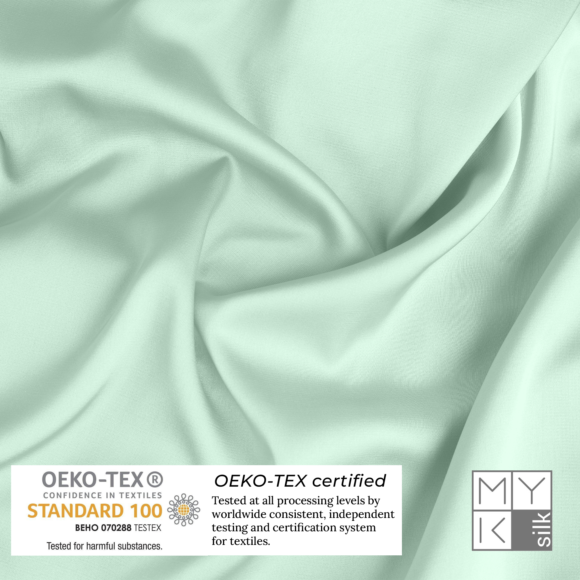 Products Luxury Mulberry Silk Pillowcase with Cotton Underside (25 momme) - MYK Silk #color_green