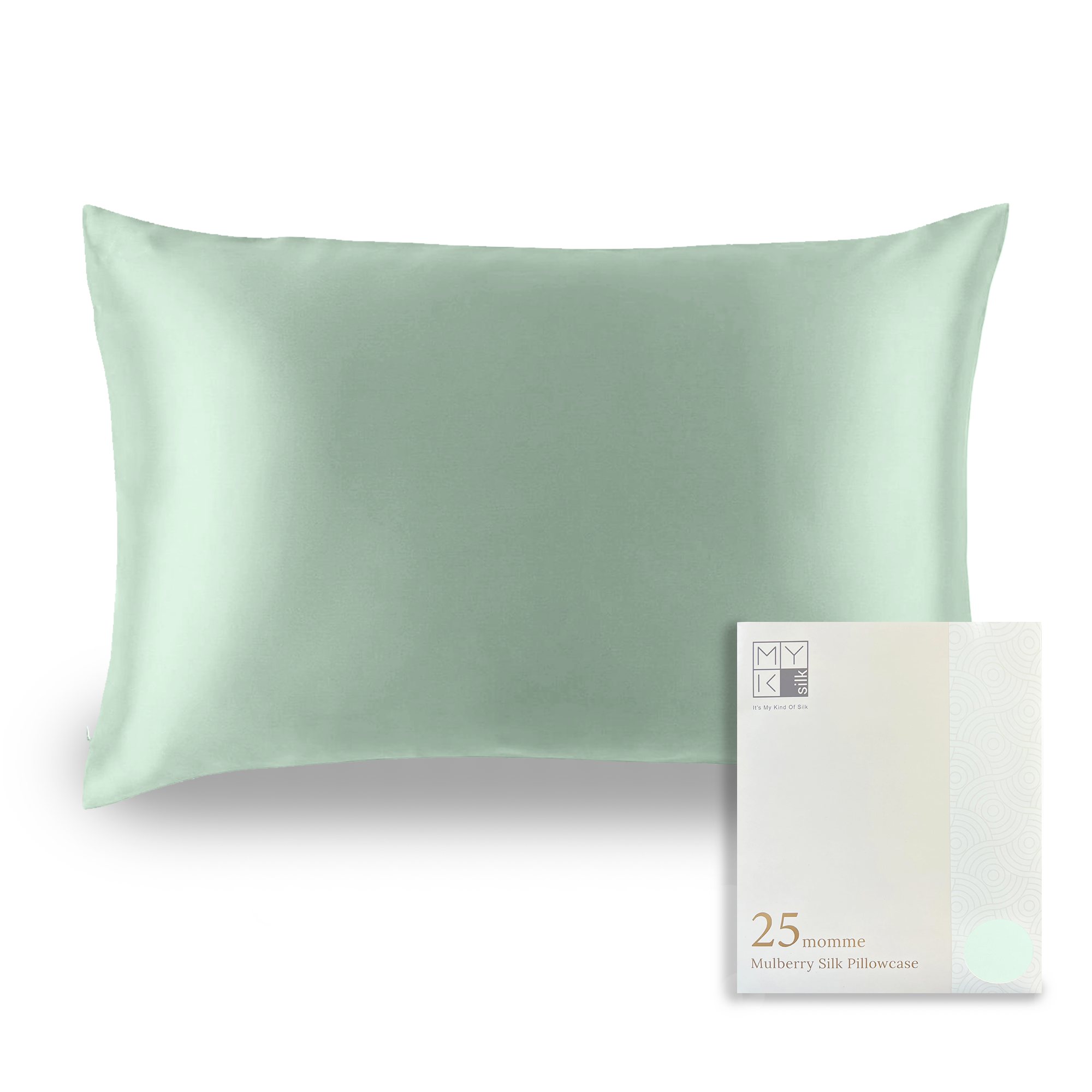 Products Luxury Mulberry Silk Pillowcase (25 momme) - MYK Silk #color_green