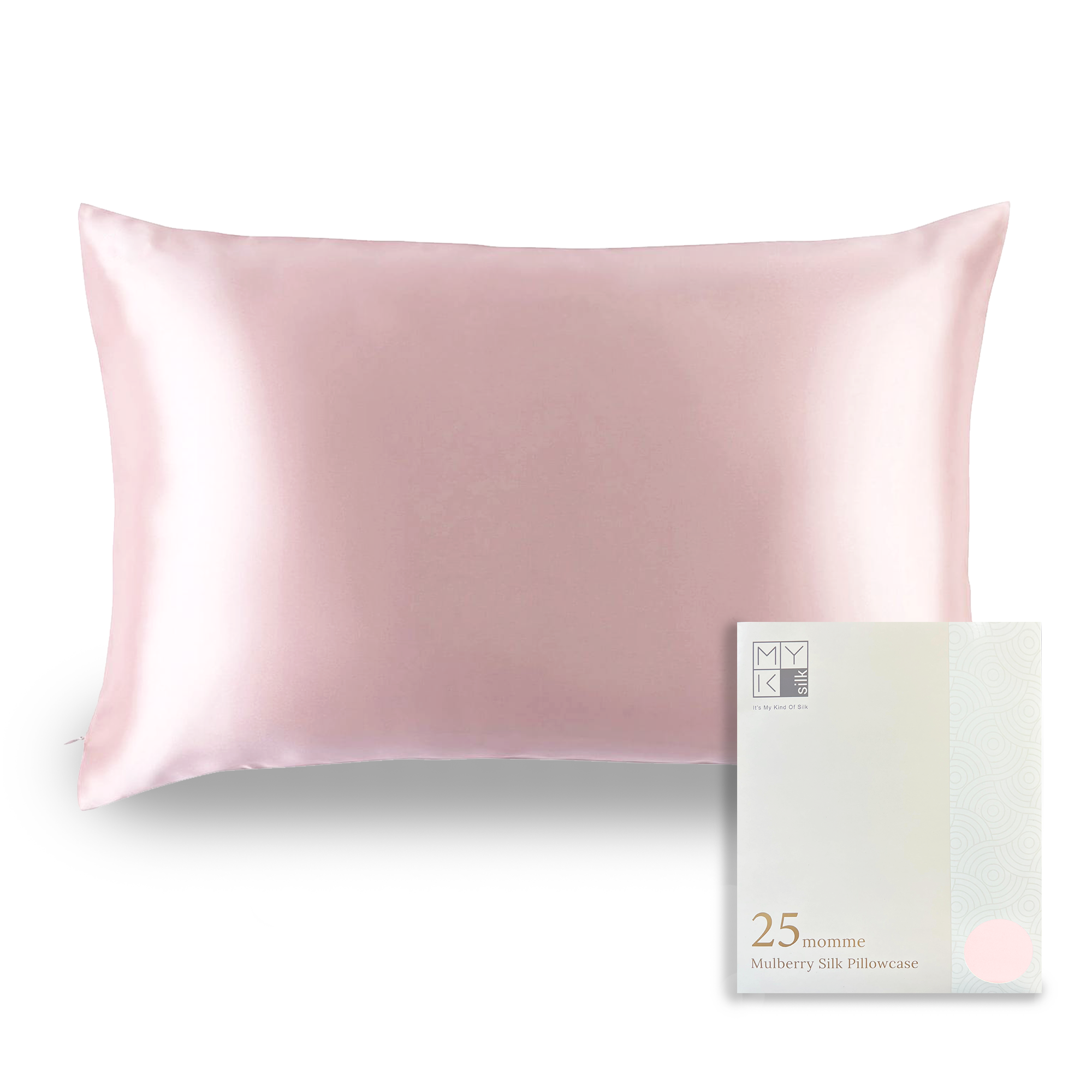 Products Luxury Mulberry Silk Pillowcase (25 momme) - MYK Silk #color_pink