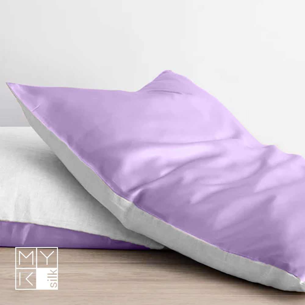 MYK Silk Natural Pillowcase with Cotton Underside