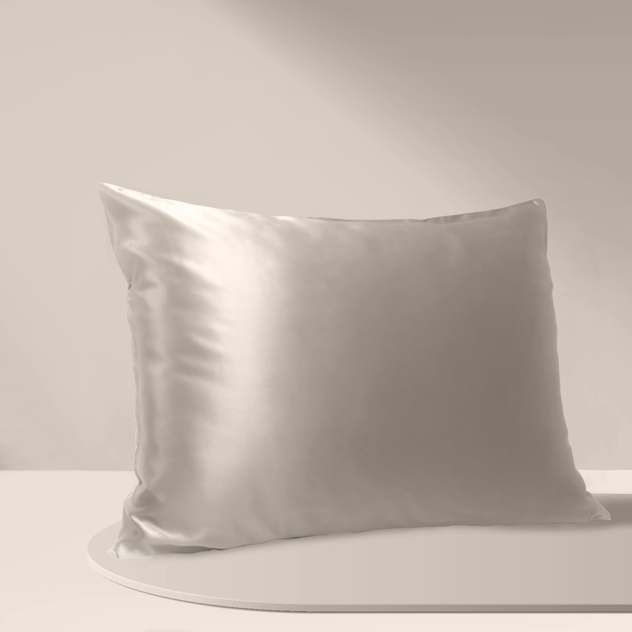 Products Luxury Mulberry Silk Pillowcase with Cotton Underside (25 momme) - MYK Silk #color_beige