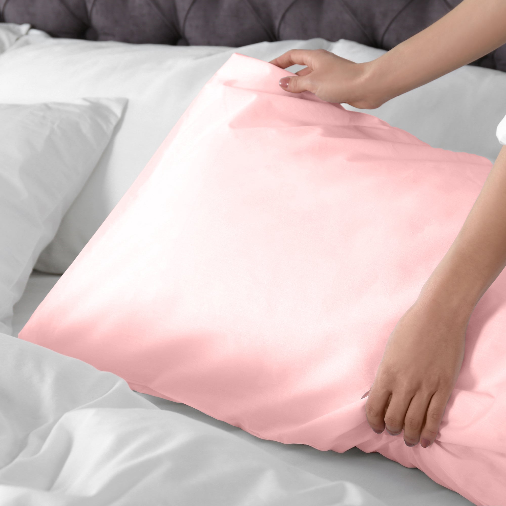 Products Luxury Mulberry Silk Pillowcase (25 momme) - MYK Silk #color_pink