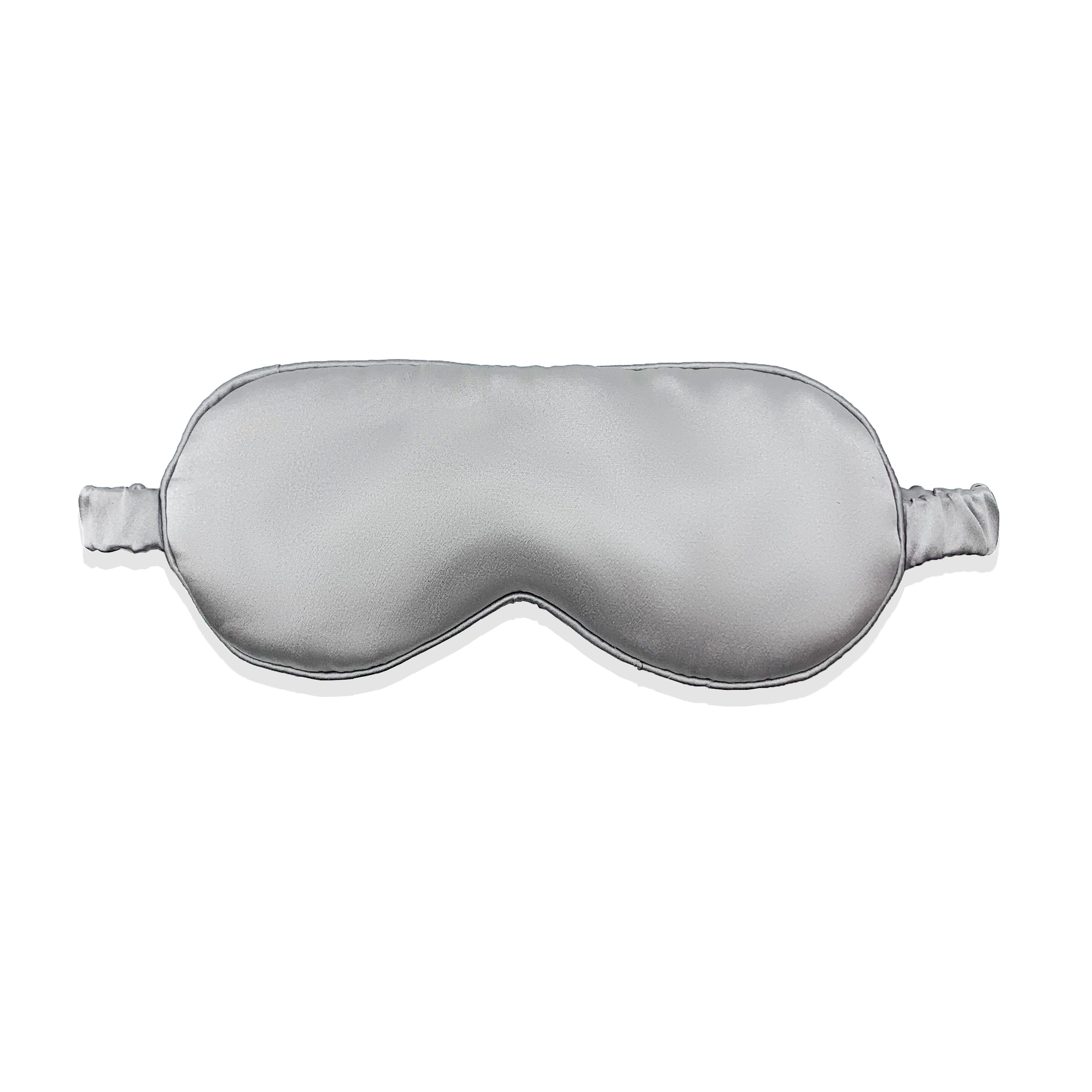 Luxury Silk Eye Mask with Silk-Covered Elastic Band (25 momme) - MYK Silk #color_french grey