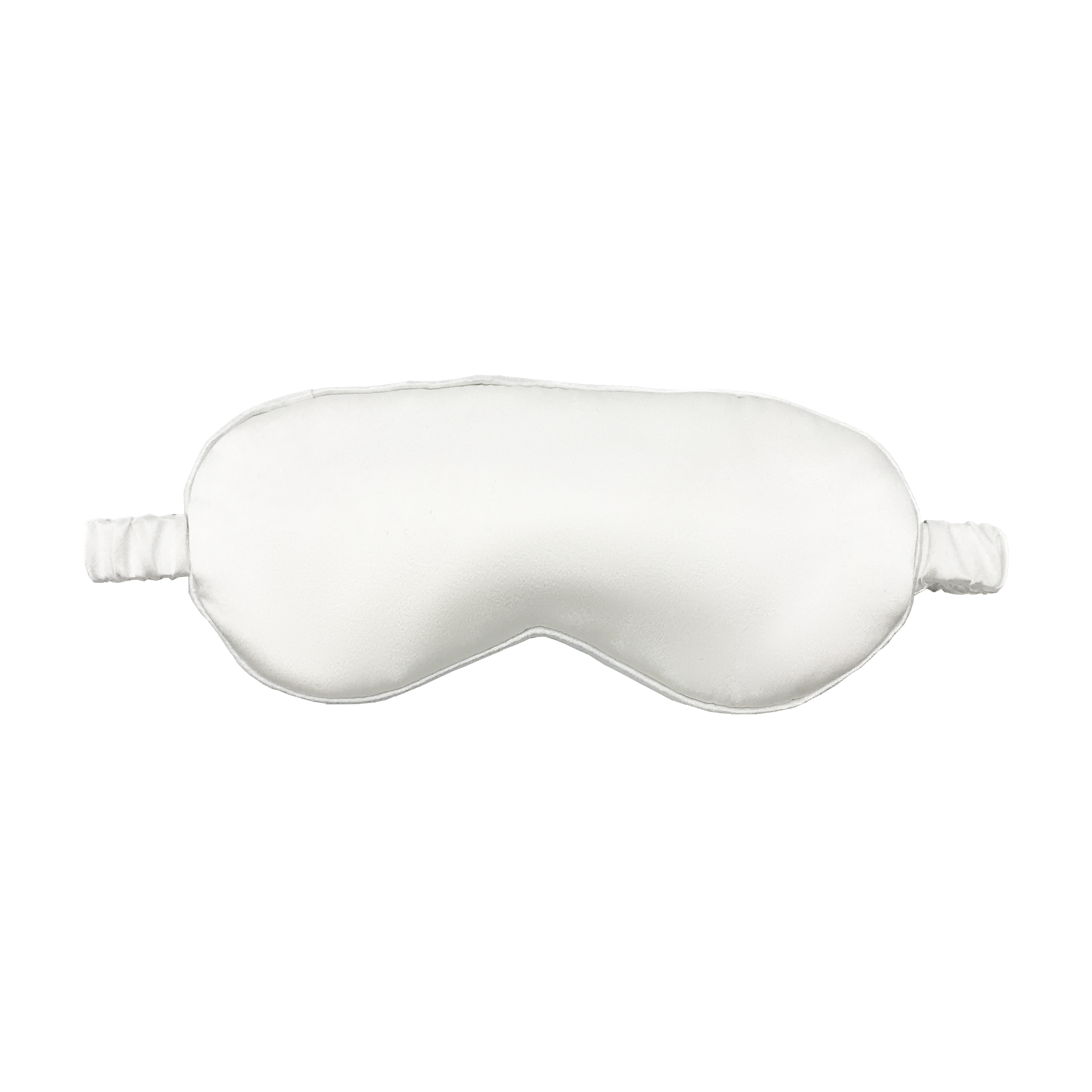 Luxury Silk Eye Mask with Silk-Covered Elastic Band (25 momme) - MYK Silk #color_ivory white