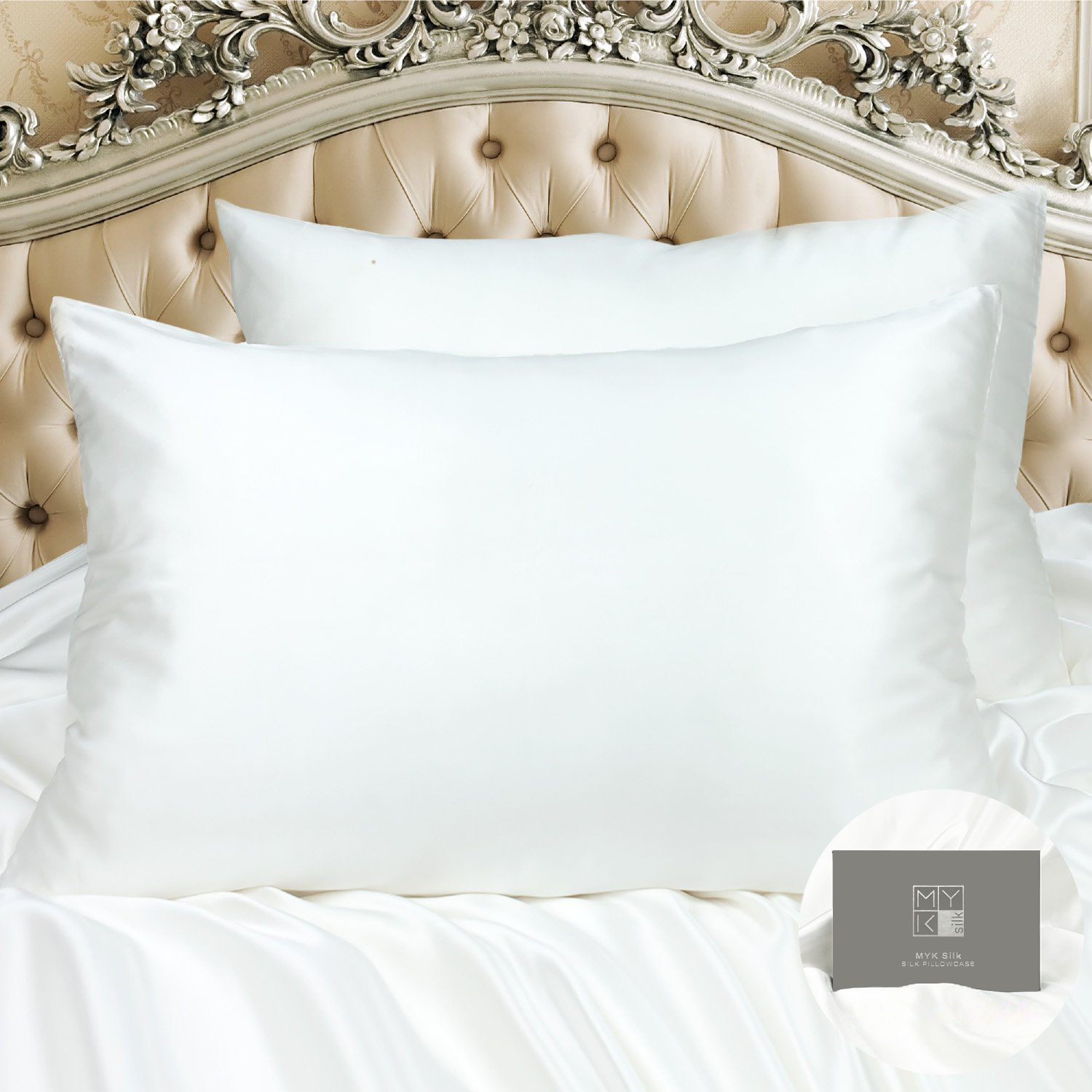 Sleepy Silk  Queen Silk Pillowcase - Ivory White