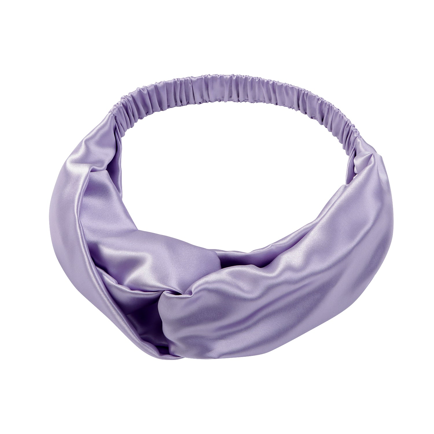 Twisted Silk Headband with Elastic Band #color_lavender