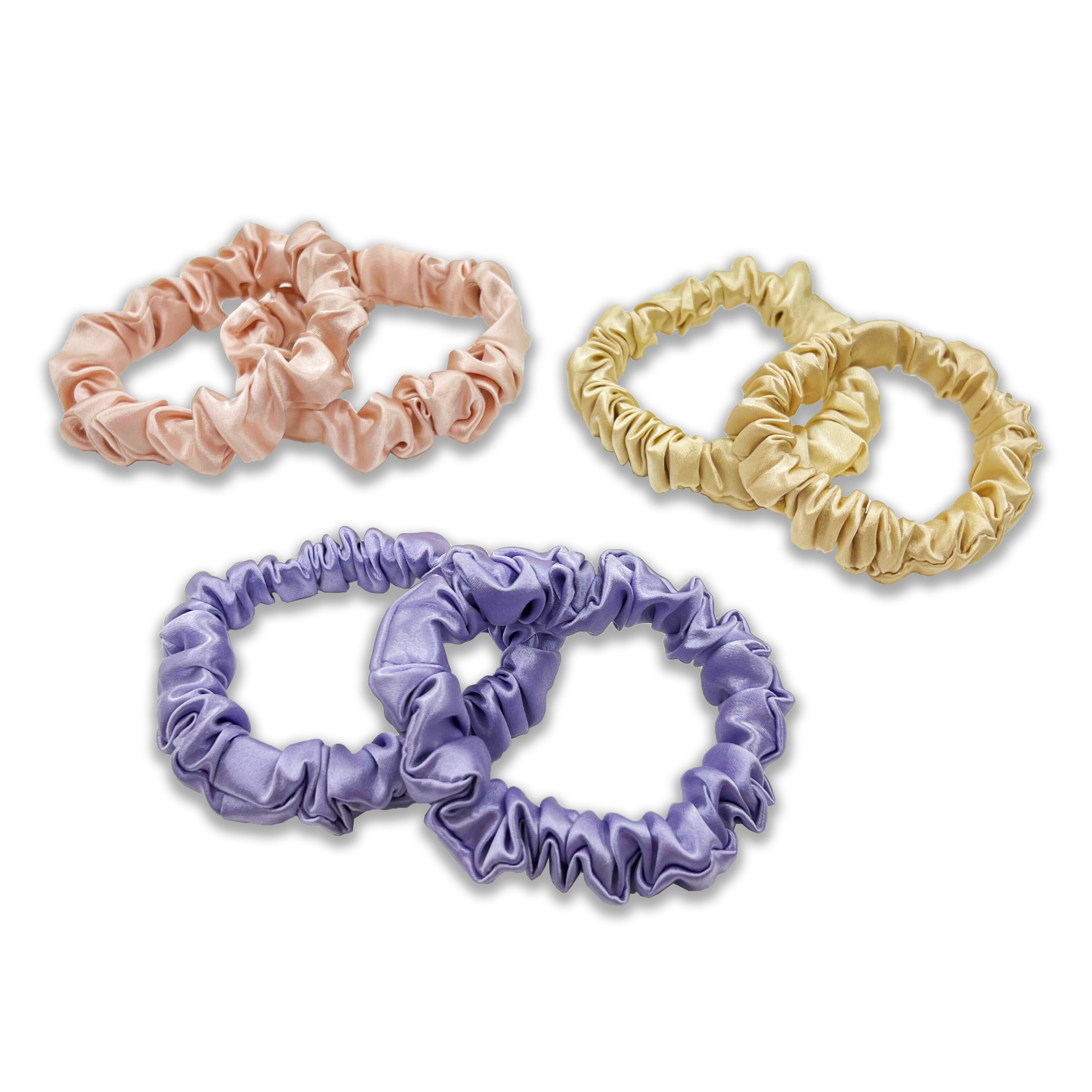 Small Silk Scrunchies (Pack of 6) - MYK Silk #color_fairy pack