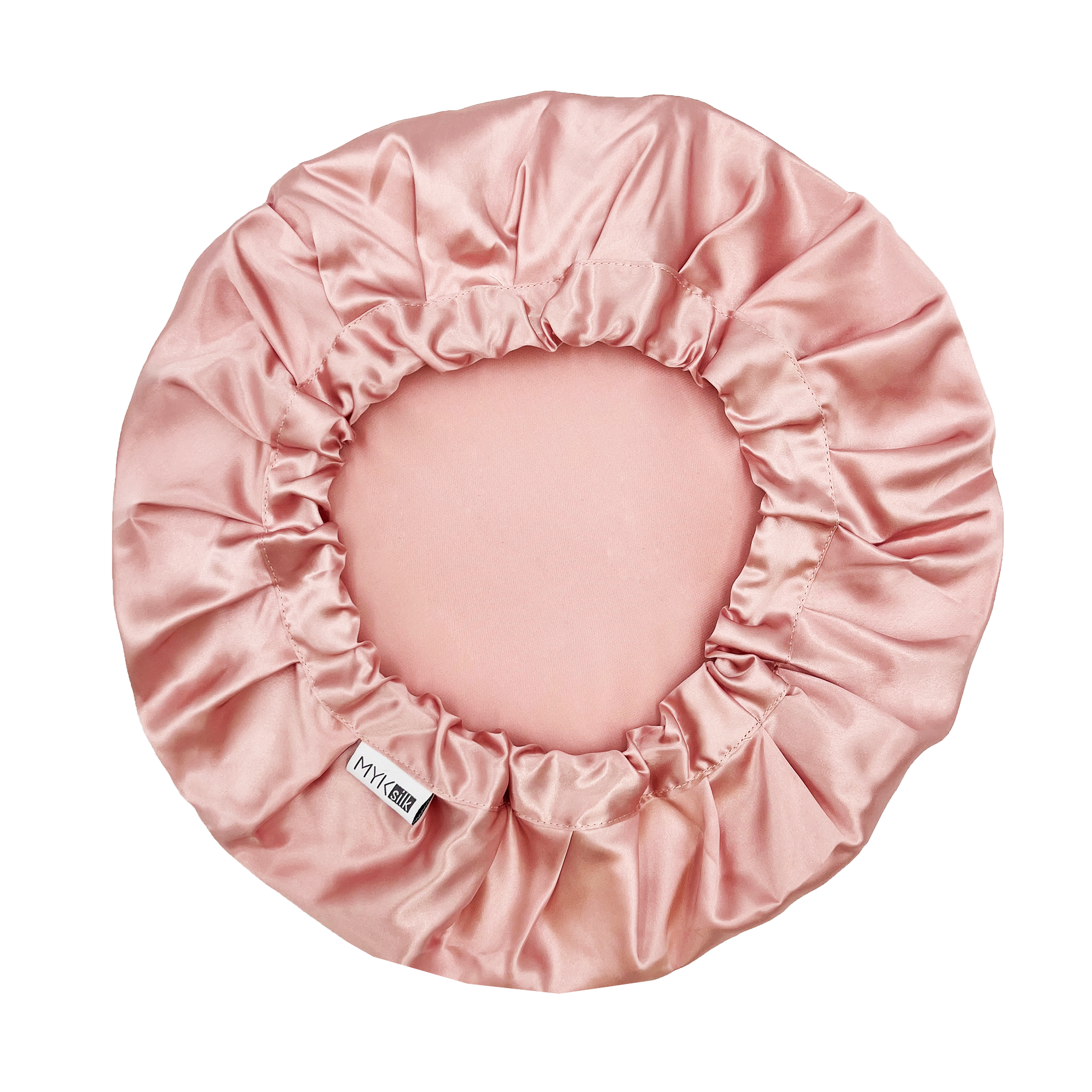 Silk Night Sleeping Cap Bonnet with Comfort Elastic Band - MYK Silk #color_pink
