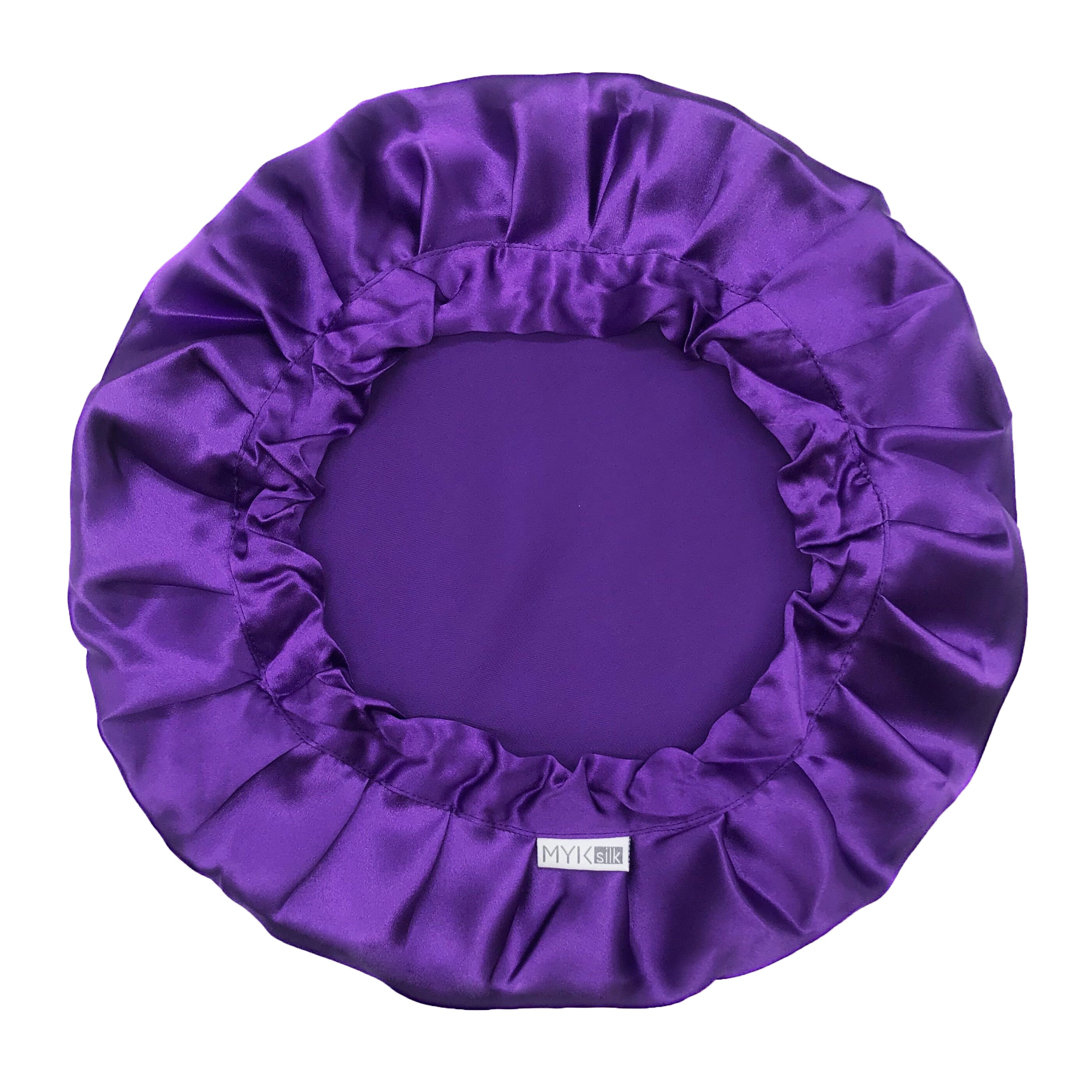 Silk Night Sleeping Cap Bonnet with Comfort Elastic Band - MYK Silk #color_purple
