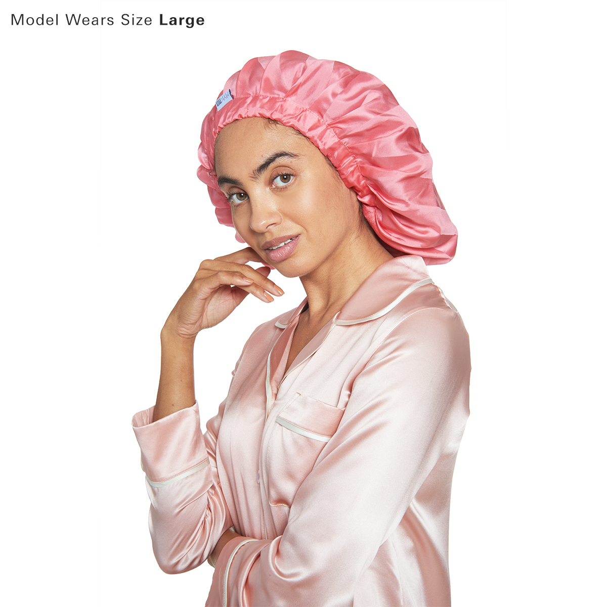 MYK Silk Sleeping Cap Hair Bonnet for Natural Curly Hair