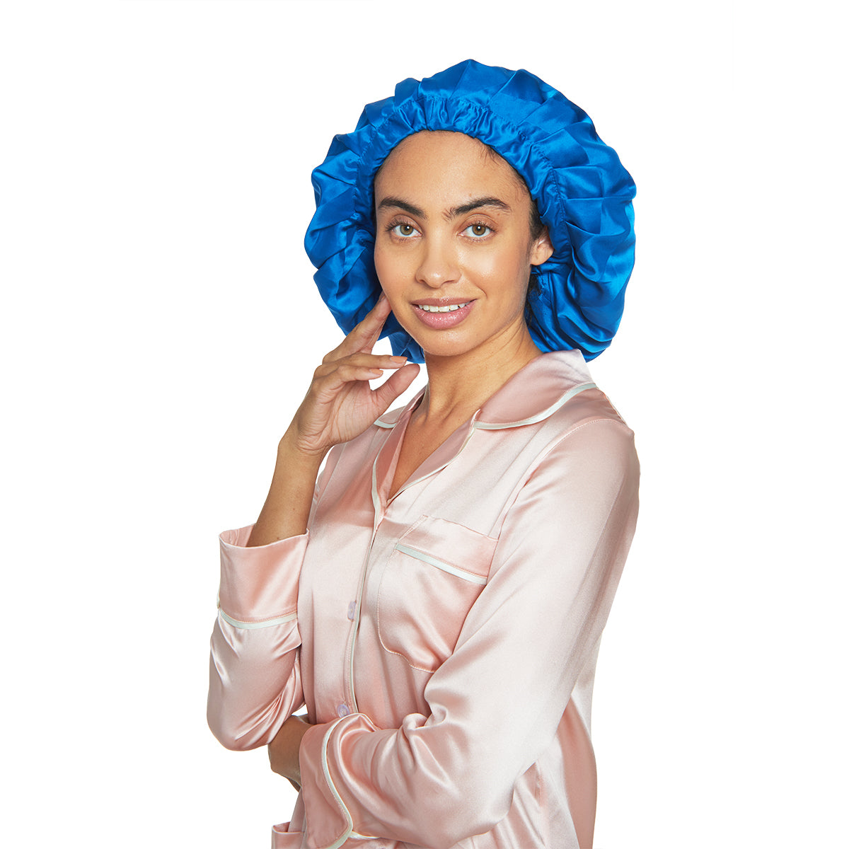 MYK Silk Sleeping Cap Hair Bonnet for Natural Curly Hair