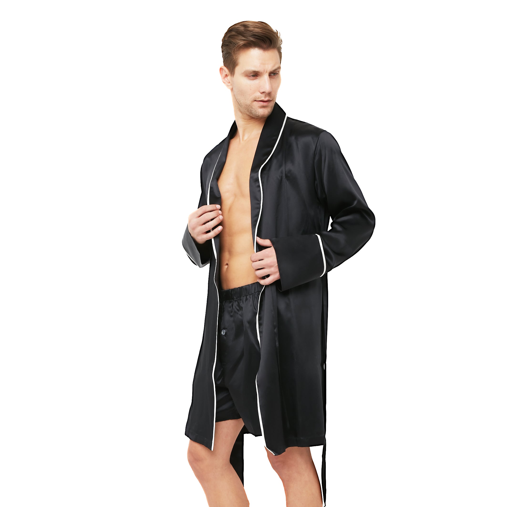 RealSilkLife Men's Luxury Silk Robe