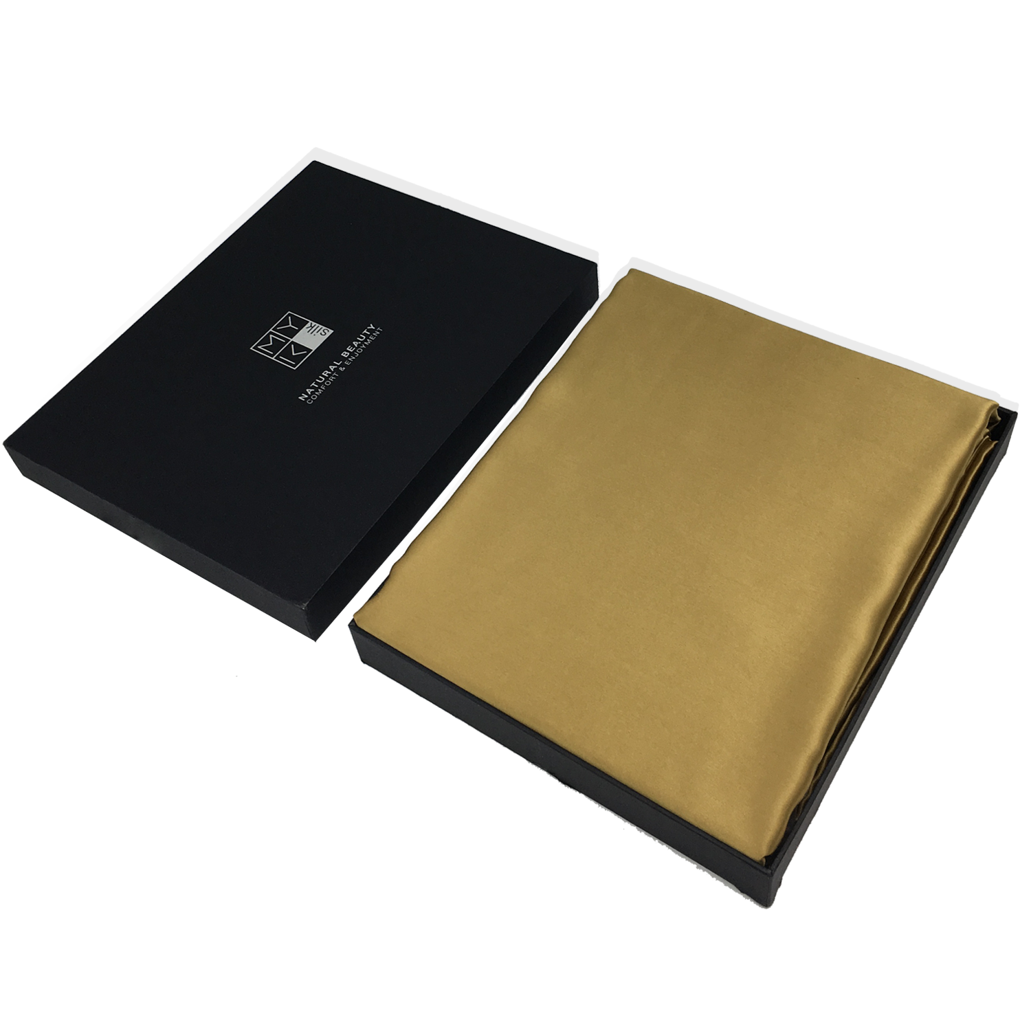 Silk Seamless Flat Sheet, Queen Size - MYK Silk #color_dark gold