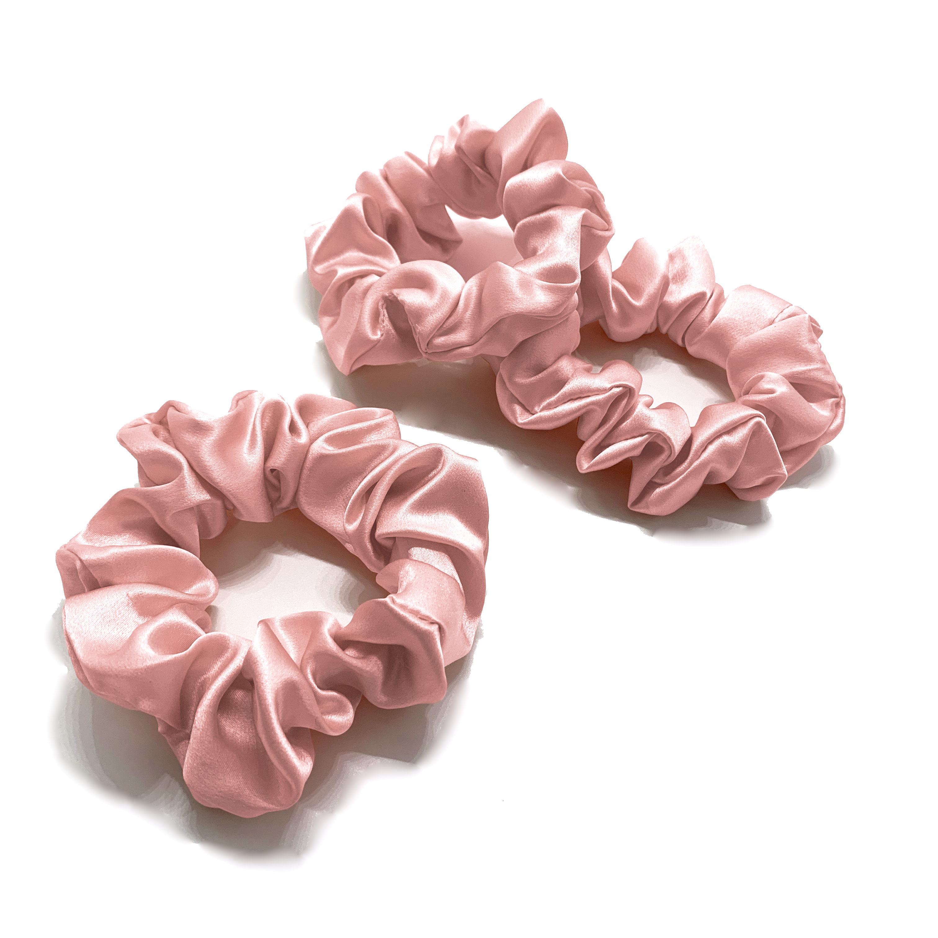 Large Silk Scrunchies (Pack of 3) - MYK Silk #color_blush pack