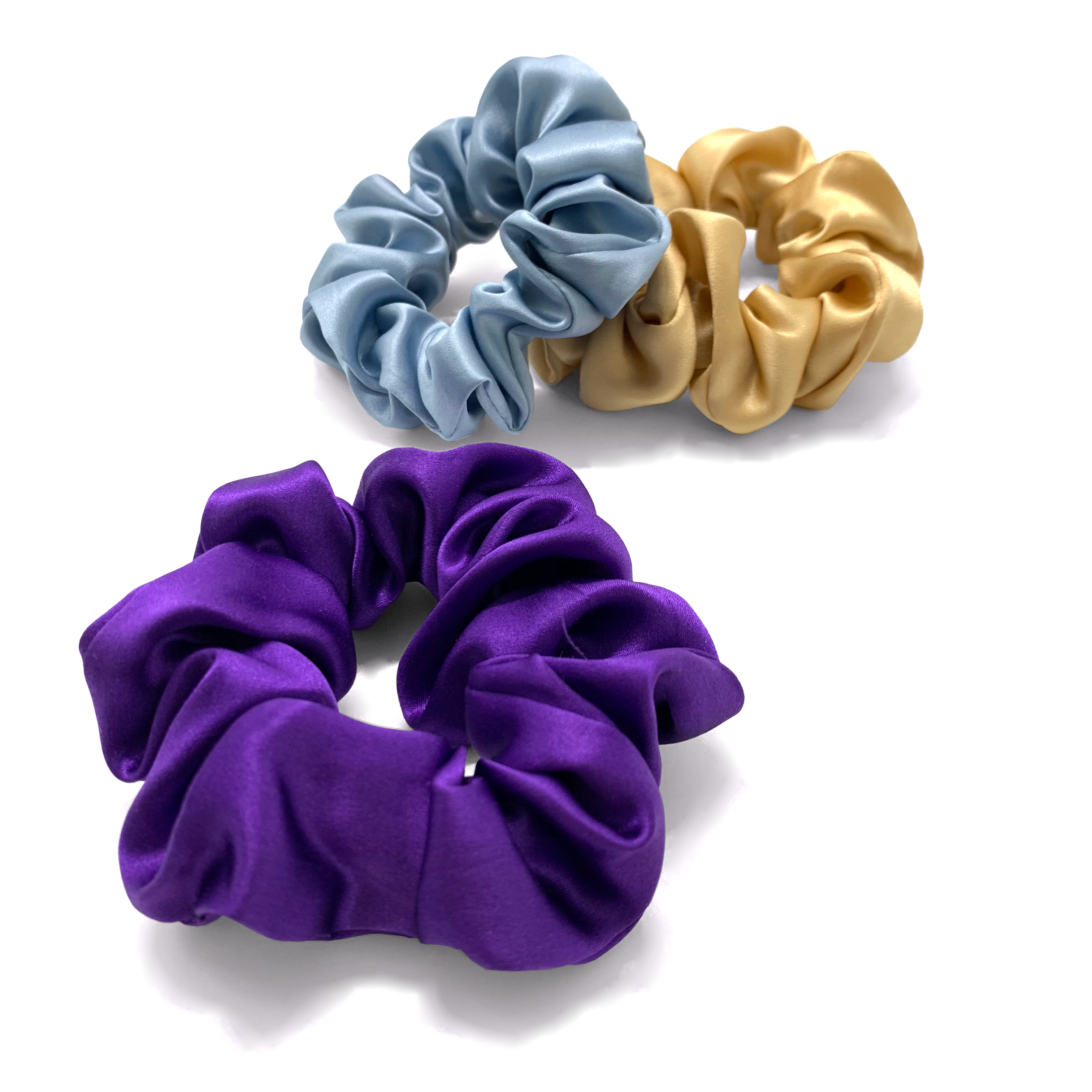 Large Silk Scrunchies (Pack of 3) - MYK Silk #color_gemstone pack