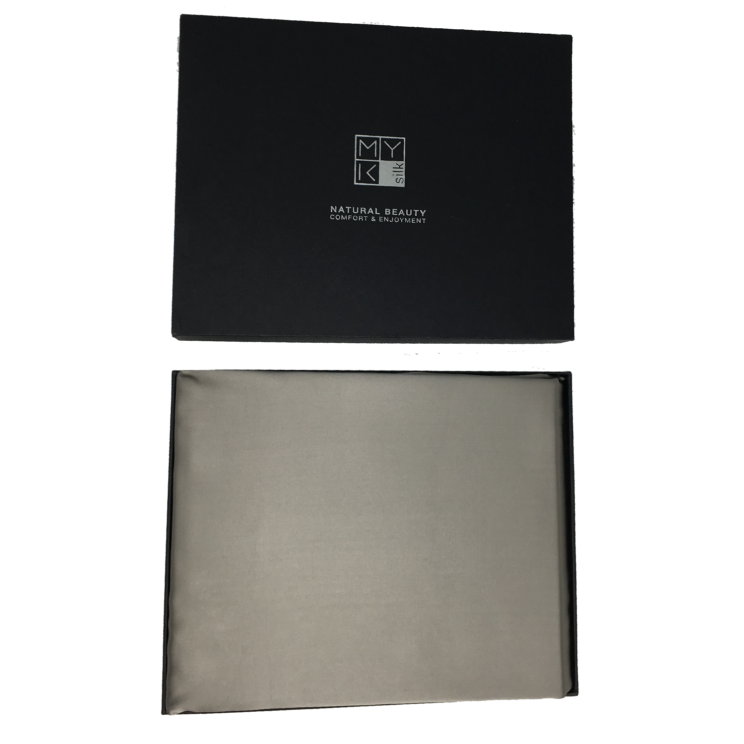 Silk Seamless Flat Sheet, Queen Size - MYK Silk #color_french grey