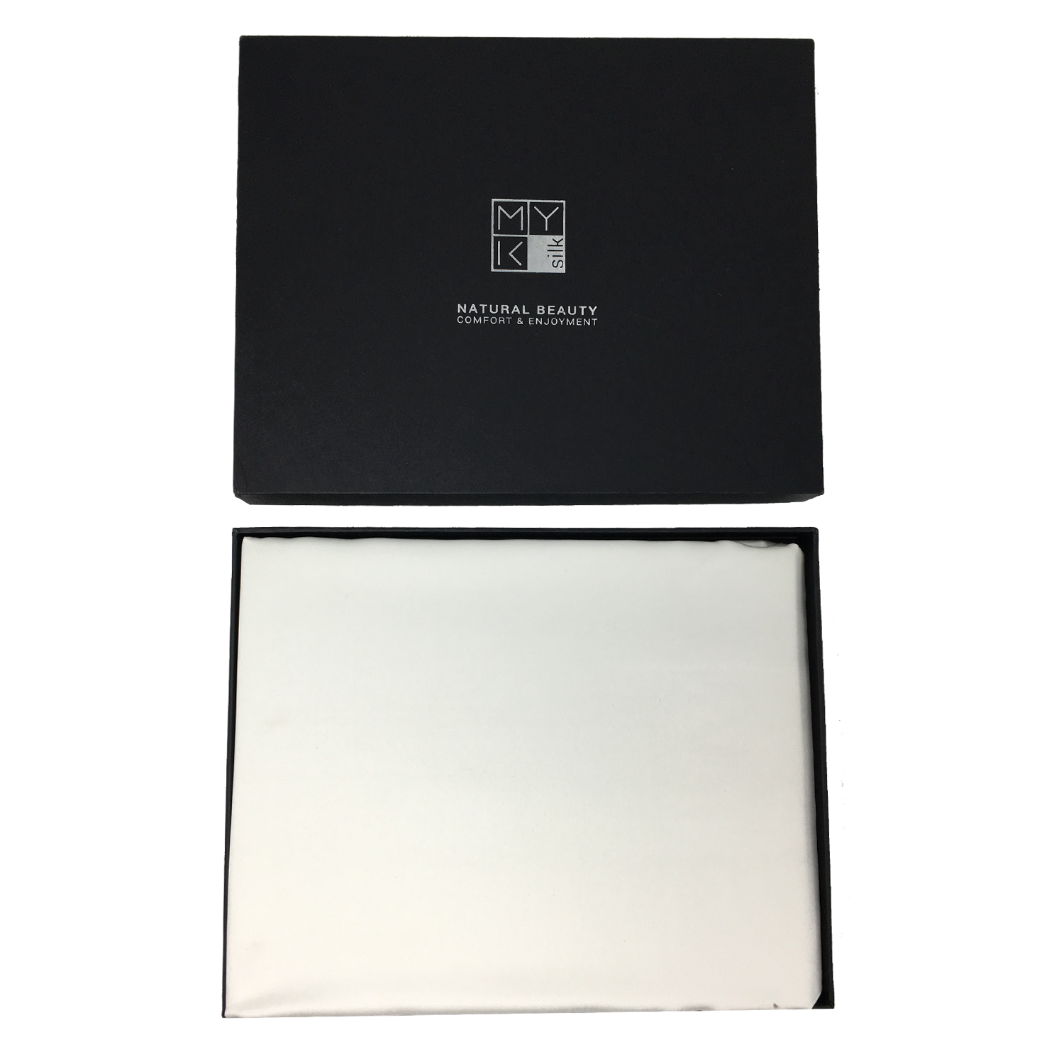 Silk Seamless Flat Sheet, Queen Size - MYK Silk #color_ivory