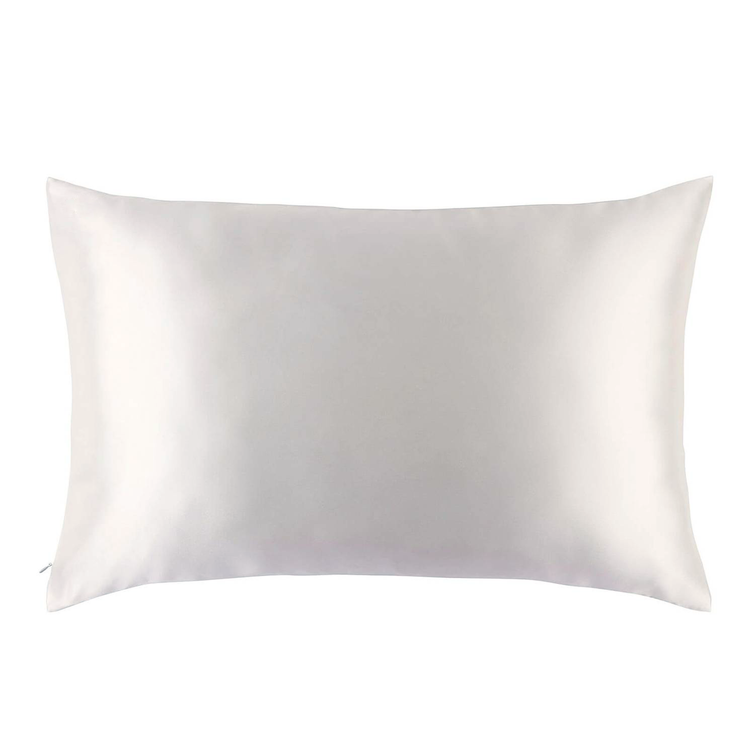 Natural Mulberry Silk Pillowcase with Cotton Underside (19 Momme) - MYK Silk #color_ivory white