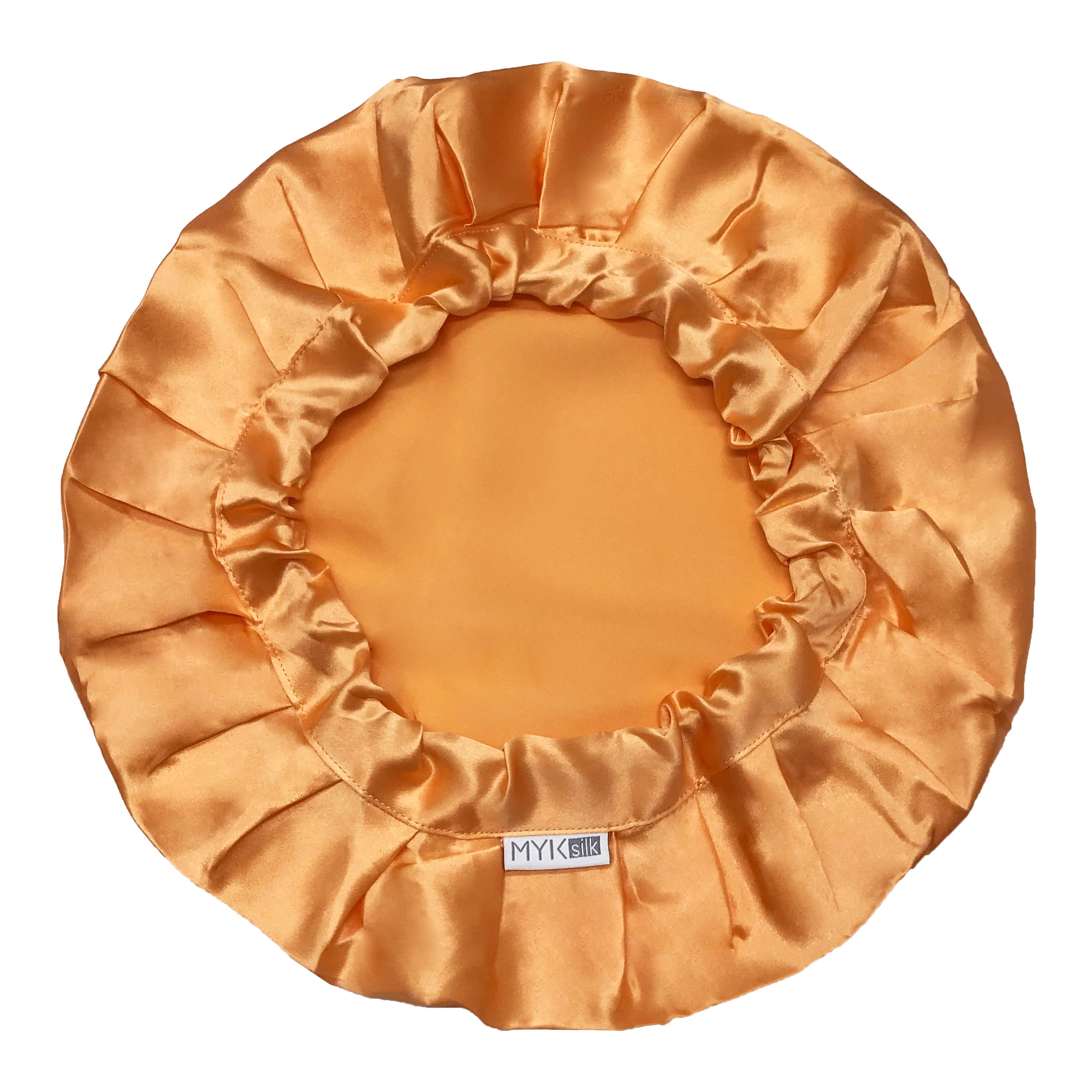 Silk Night Sleeping Cap Bonnet with Comfort Elastic Band - MYK Silk #color_peach