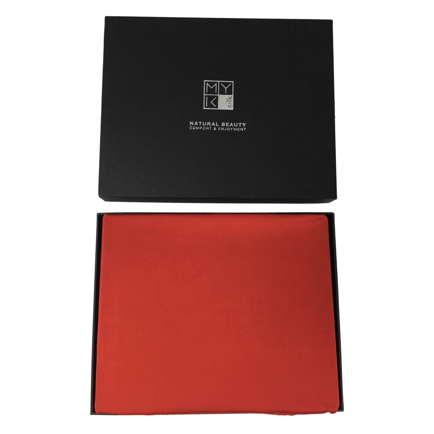Silk Seamless Flat Sheet, Queen Size - MYK Silk #color_red
