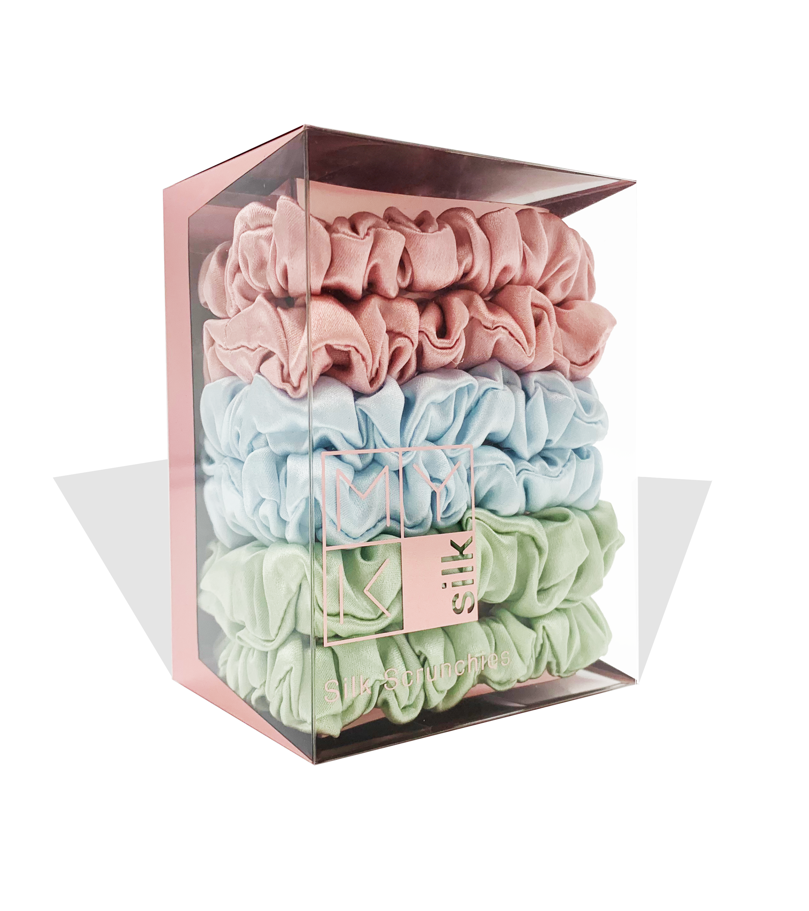 Small Silk Scrunchies (Pack of 6) - MYK Silk #color_pastel pack